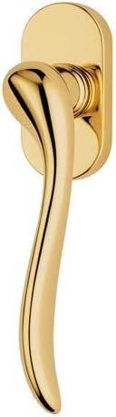 Poignée Pour Fenêtre Et Porte Fenêtre En Forme De Marteau DK"Allemagne" – Or Brillant