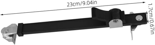 Gatuida Loquet De Fenêtre à Battant Télescopique 2 Pièces Compas De Fenêtre En Aluminium Noir Dispositif De Réglage Anti-Vent Butée Ajustable Et Bois Limiter Sécurité Pour Maison