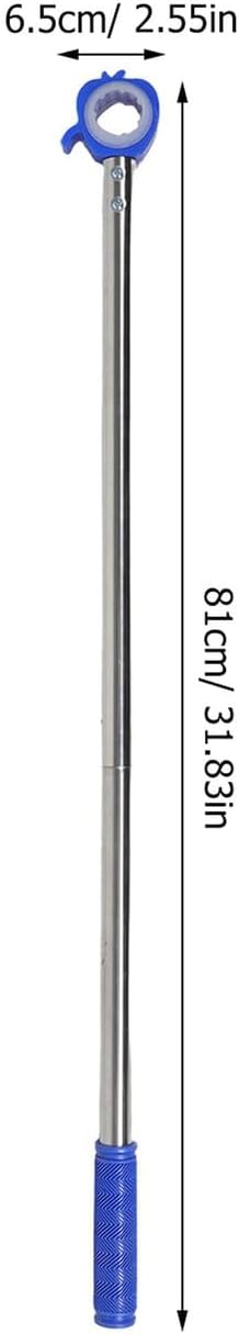 Angoily Perche D'ouverture De Fenêtre Télescopique 81 Cm Bleu, Dispositif D'ouverture Pour Puits De Lumière, Outil D'assistance Polyvalent Pour Fenêtres Hautes En Intérieur Et Extérieur,