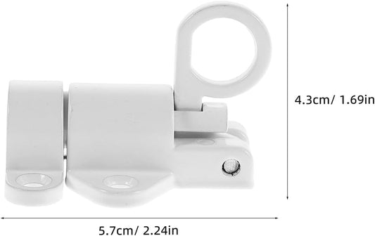 Angoily Lot De 2 Verrous Coulissants Automatiques En Alliage D'aluminium Blanc, Loquets à Ressort Résistants Pour Trappes De Grenier, Fenêtres Et Portails, Verrouillage Sécurisé