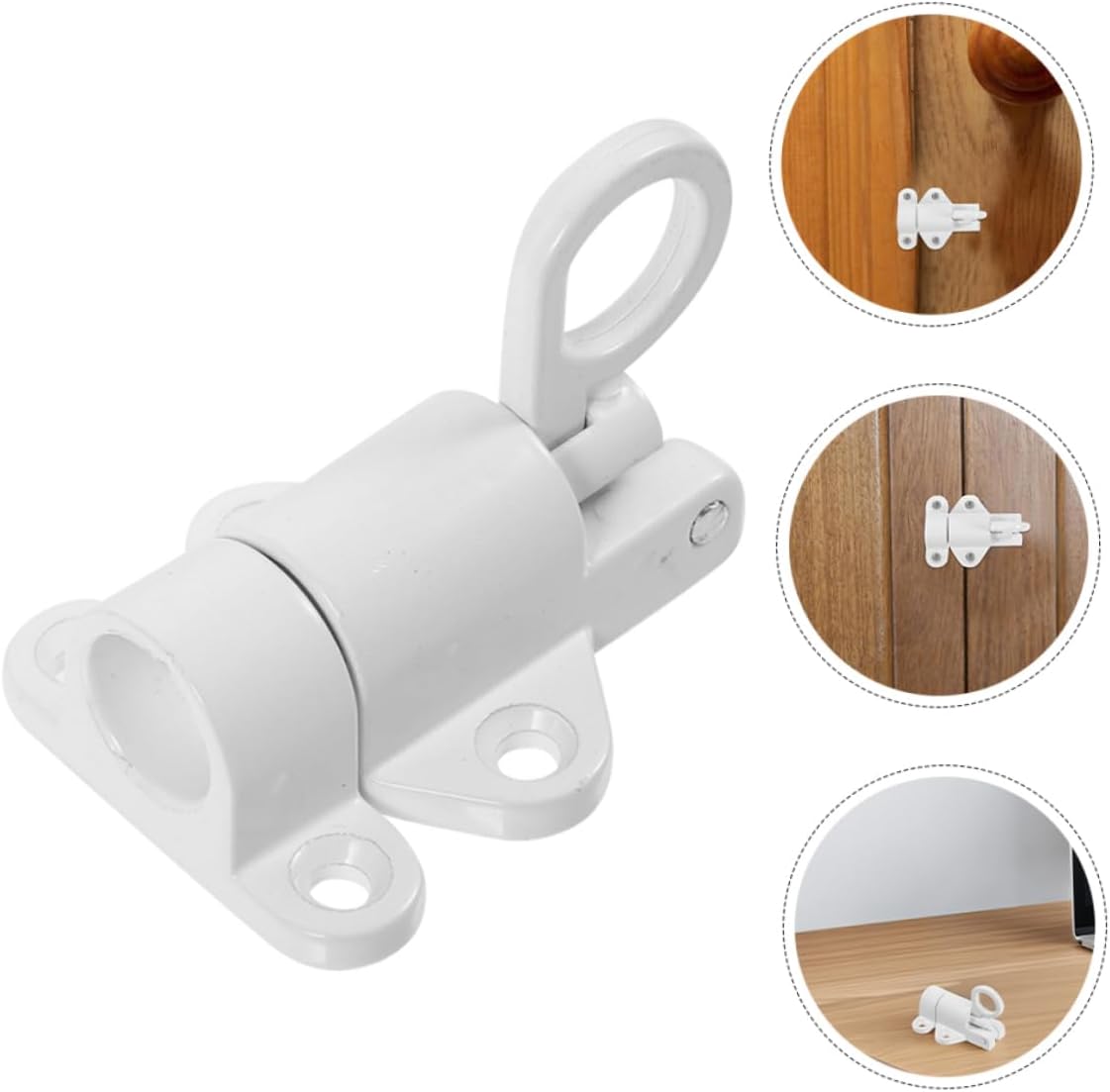 Jojofuny 2pièces Verrou De Porte à Ressort Automatique Aluminium Système De Sécurisation Pratique Pour Fenêtres Et Installation Facile Pour Maison Bureau