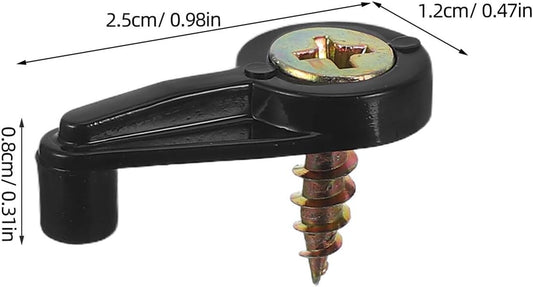 Gatuida 120 Clips De Fixation Pour Panneaux En Verre Noir A Kit Complet 120 Vis M4*16 Supports En Plastique Robustes Sans Perçage Pour Portes Vitrées Miroirs De Salle De Bain Et