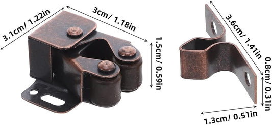 Gatuida Lot De 12 Loquets De Porte D'armoire à Ressort Avec Double Loquet à Galet - Quincaillerie Pour Coffre, Camping-car, Bureau, Armoire, Boîte Aux Lettres