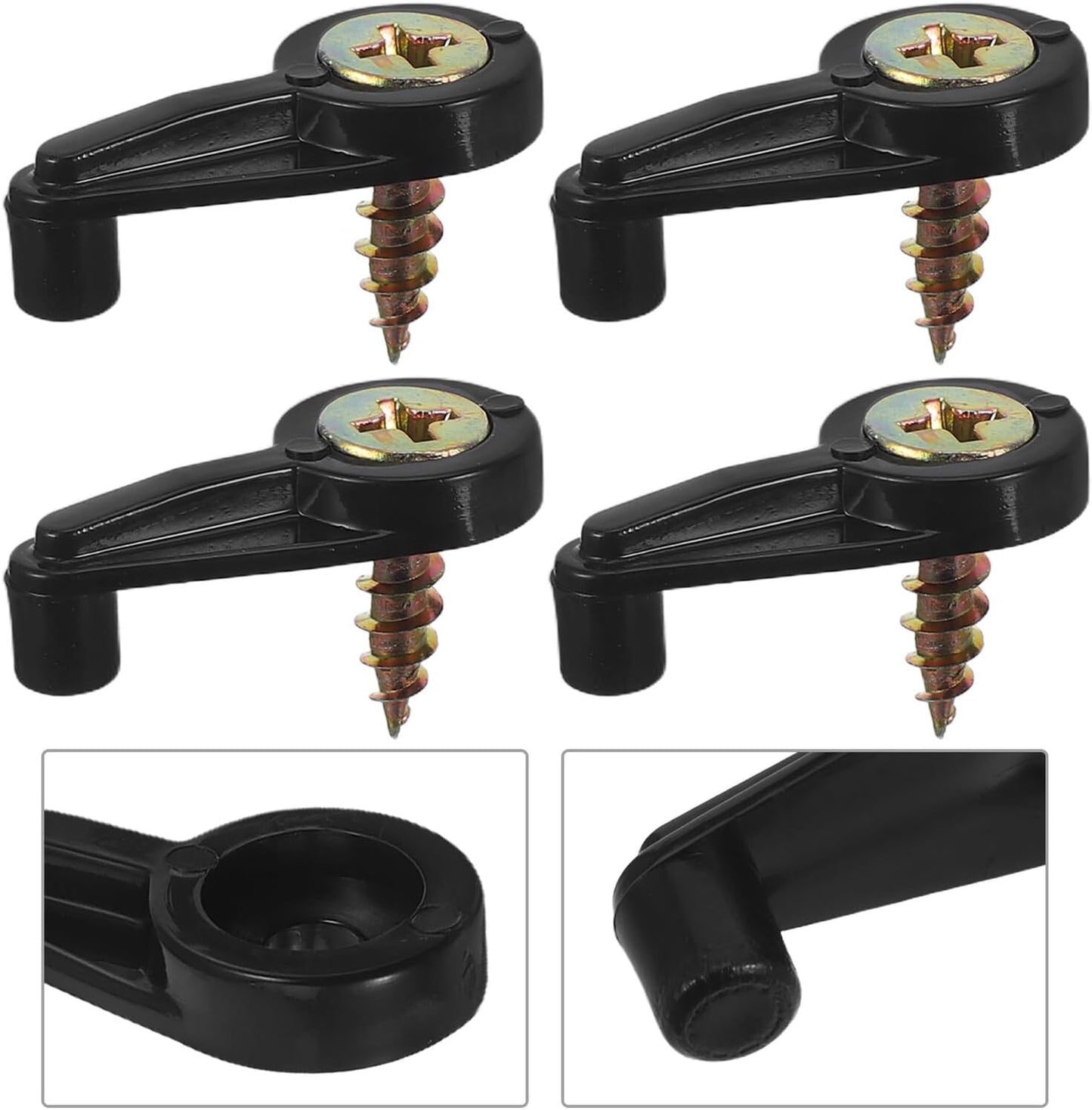 Gatuida 120 Clips De Fixation Pour Panneaux En Verre Noir A Kit Complet 120 Vis M4*16 Supports En Plastique Robustes Sans Perçage Pour Portes Vitrées Miroirs De Salle De Bain Et