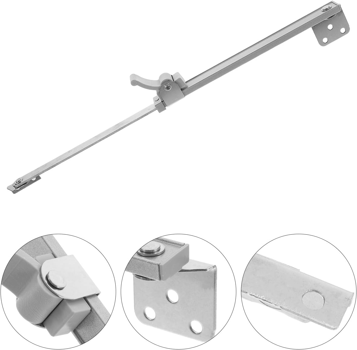 VICASKY Loquets De Fenêtre Télescopiques Réglables En Alliage D'aluminium Argenté, Installation Facile Et Protection Anti-vent Pour Fenêtres à Battants, Usage Maison Et Bureau