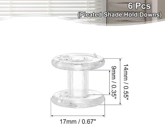 Uxcell Lot De 6 Tendeurs De Store Plissés Pour Fenêtre De Camping-car - Accessoire De Rideau De Jour/nuit - Transparent