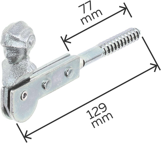 Alberts 314699 Shutter Stop | Shepherdess Head, Screw-On | Passivated | 129 Mm