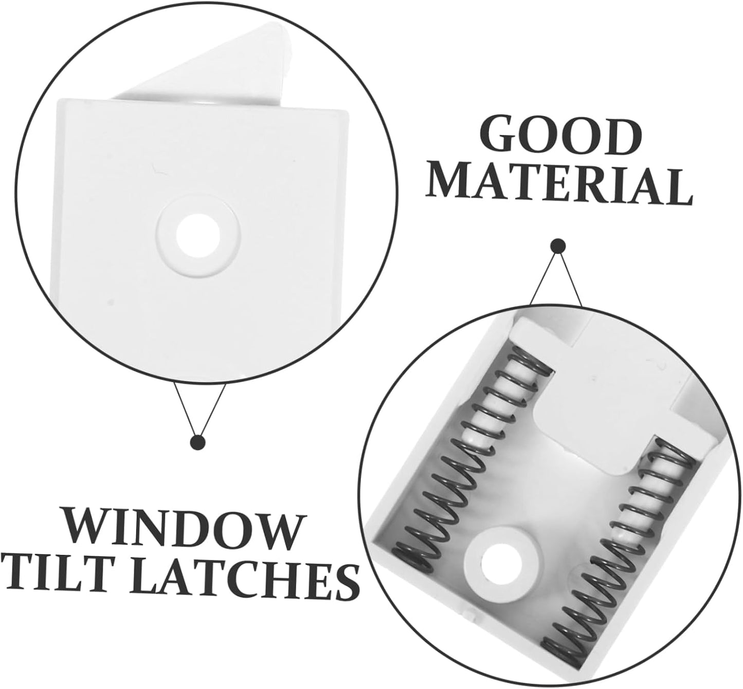 Artibetter 1paire Serrures De Fenêtre Plastique Remplacement De Latch De Fenêtre à Basculement Accessoires Sécurisés Et Faciles à Installer