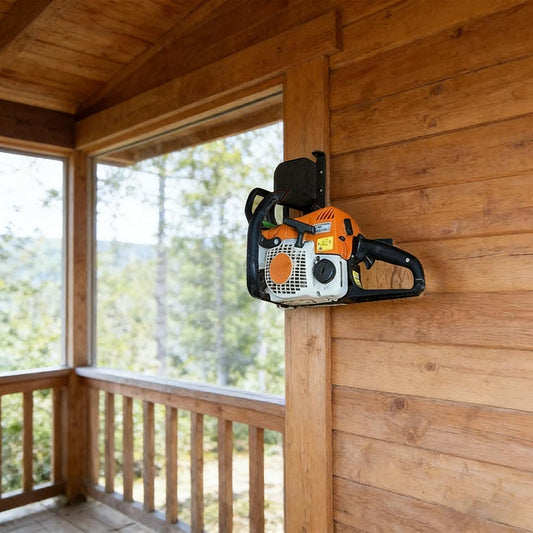 Support Mural Robuste Antirouille Pour Tronçonneuse Pour Un Rangement Sécurisé, Gain De Place Et Sécurité Dans Le Garage, Atelier, étagère Murale Efficace Pour Tronçonneuse Avec Utilisation En