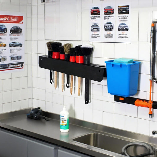Générique Organisateur De Brosses De Détail,Support Mural D'Organisation D'Outils Automobiles | Organisation Garage Rangement Intérieur Extérieur Pour Peinture Van Jardin