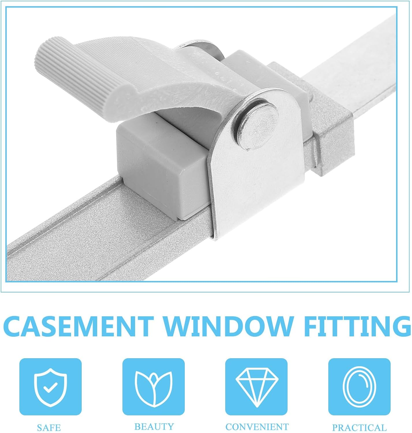 Ciieeo Limiter De Fenêtre à Battants En Alliage D'aluminium Barre Télescopique Réglable Pour Sécurité Et Ventilation Butée De Fenêtre Coulissantes Et Ouvrantes Accessoire De