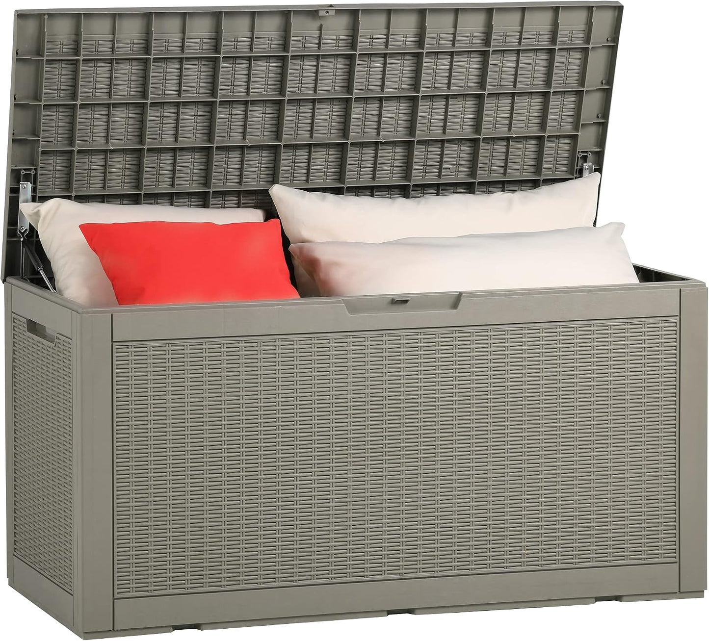 YITAHOME Boîte De Rangement D'extérieur étanche 380 L - Grande Boîte De Rangement En Résine - Coussin D'extérieur Verrouillable - Noir
