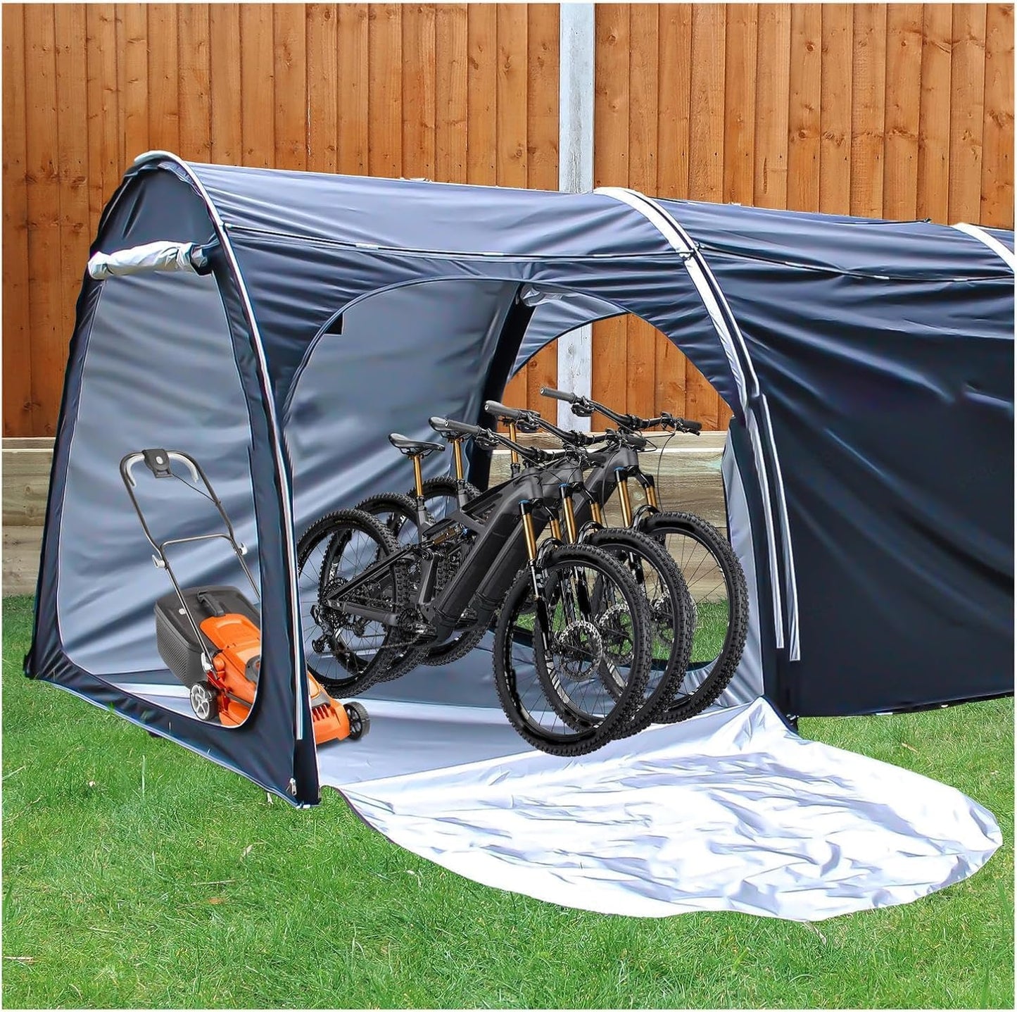 GENERIC Abri à Vélos, Tente De Rangement Extérieur Pour 2 à 5 Vélos, Abri Imperméable Pour Motos, Protection Violette Contre Les Intempéries