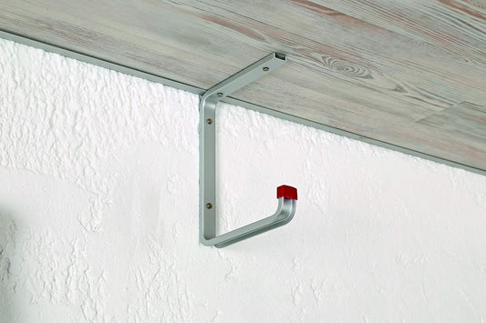 Alberts 805579 Crochet De Plafond | Au Choix Dans Différents Modèles | Coudé | Aluminium | Profondeur Du Crochet 175 Mm | Hauteur Totale 220 Mm