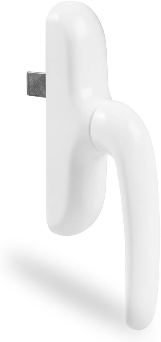  Amig - Poignée Pour Fenêtres Oscillo-battantes Avec Base En Aluminium Et Revêtement En PVC Noir Avec Vis Invisibles - 180 X 35 Mm - Hauteur 64 Mm - Sans Carré