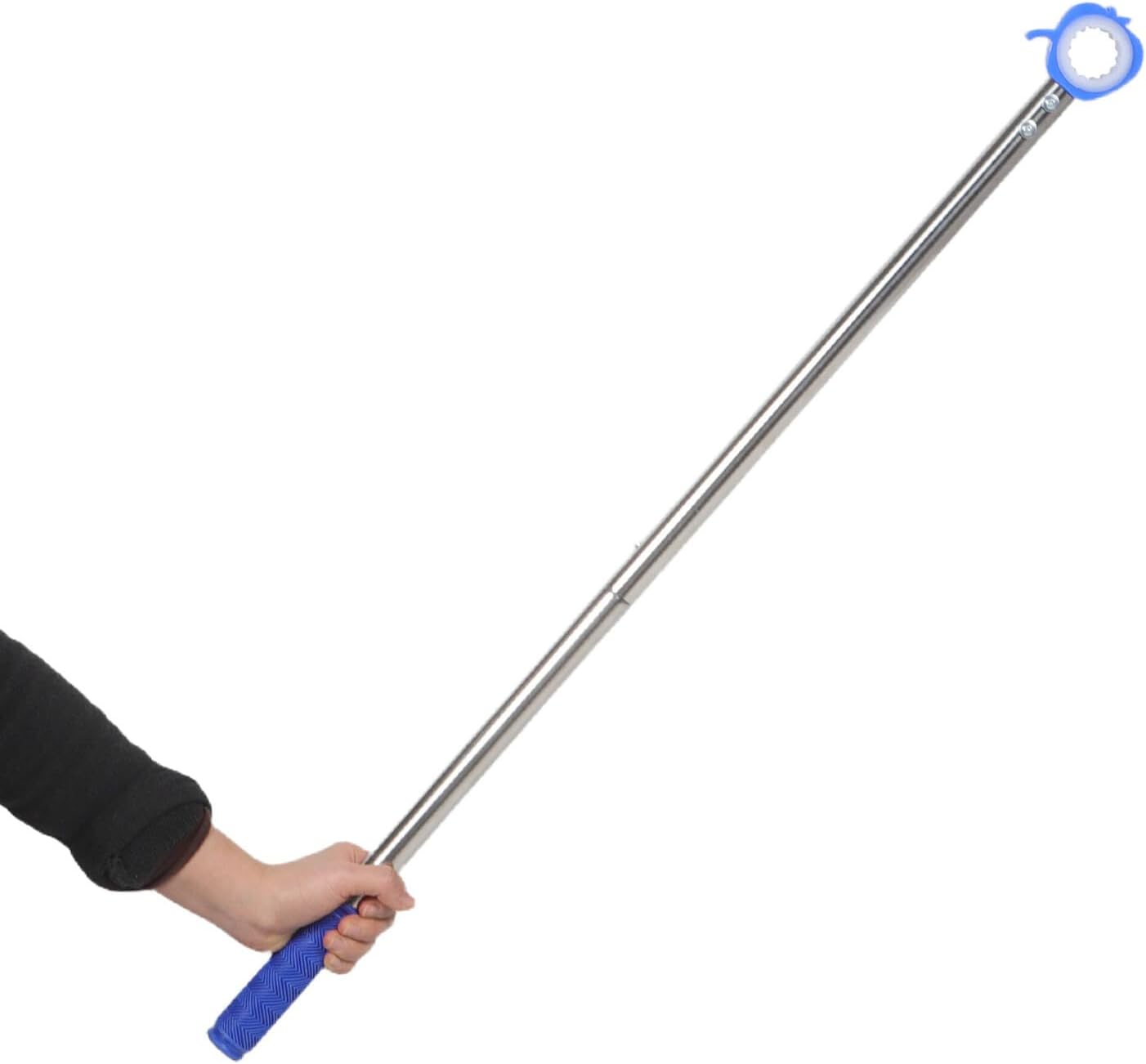 Angoily Perche D'ouverture De Fenêtre Télescopique 81 Cm Bleu, Dispositif D'ouverture Pour Puits De Lumière, Outil D'assistance Polyvalent Pour Fenêtres Hautes En Intérieur Et Extérieur,