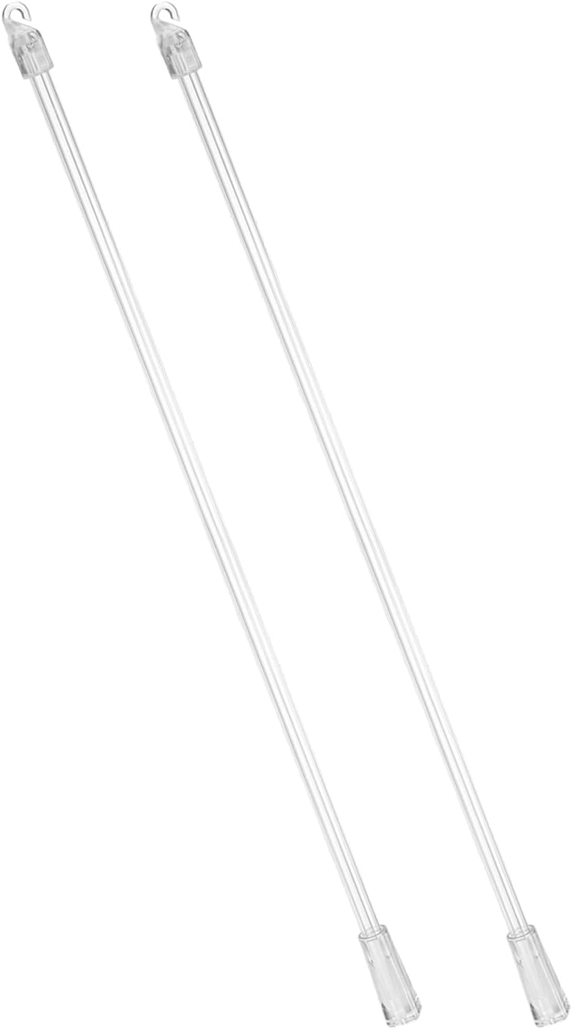  Sourcing Map Lot De 2 Baguettes De Rechange Transparentes De 38,1 Cm Avec Crochet Et Poignée, En Acrylique Transparent Pour Fenêtre