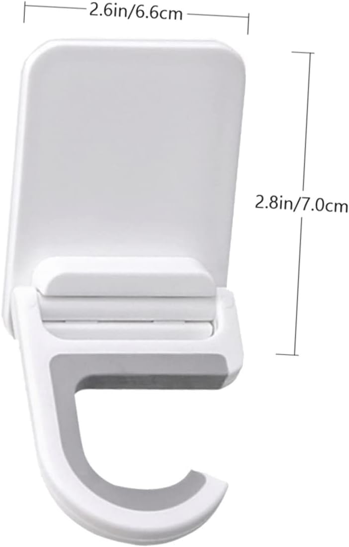  Angoily 9 Pieces Hook For Wall Mop Holder White Wall Clip Silica Gel No Punching