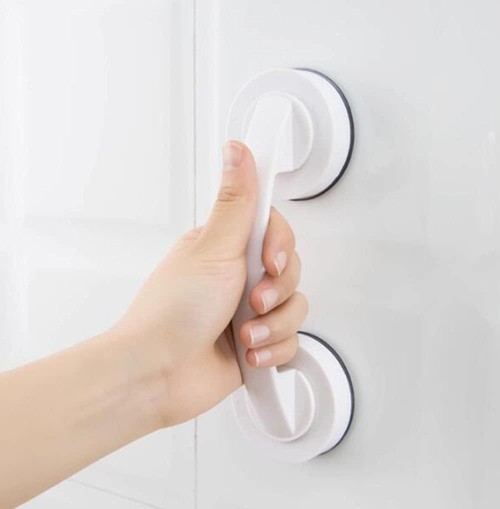  KAFENDA Grandes Poignées De Porte Et De Fenêtre En Verre, Portes Coulissantes De Salle De Bain, Armoires, Poignées Sans Trou, Poignées De Réfrigérateur, Barres D'appui De Douche (blanche)