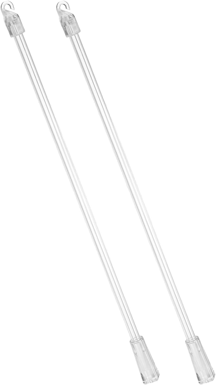  Sourcing Map Lot De 2 Baguettes De Rechange Transparentes De 30,5 Cm Avec Crochet Et Poignée, En Acrylique Transparent Pour Fenêtre