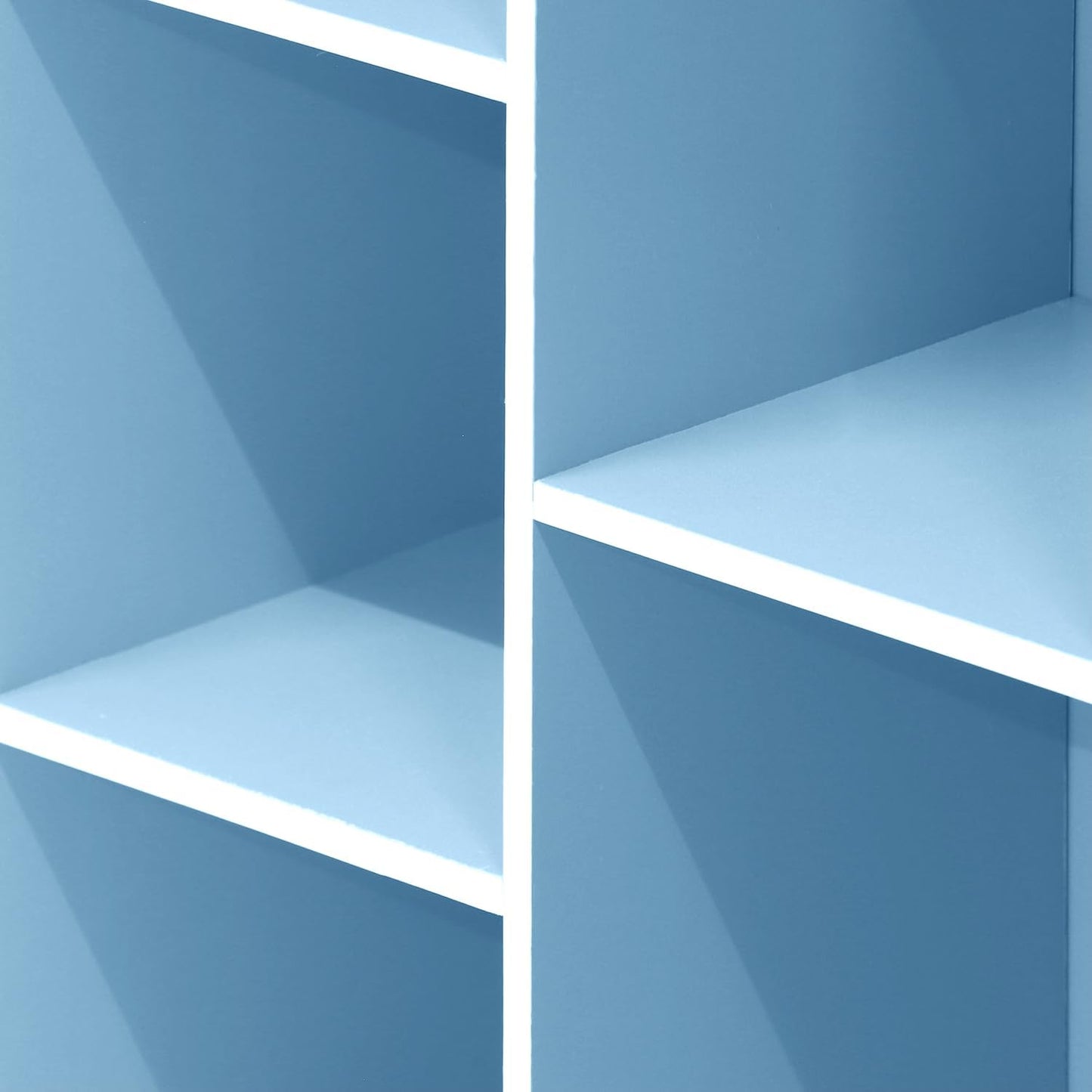  Furinno Luder Bibliothèque Etagère De Rangement Ouverte à 5 Cubes, Blanc/Bleu Clair
