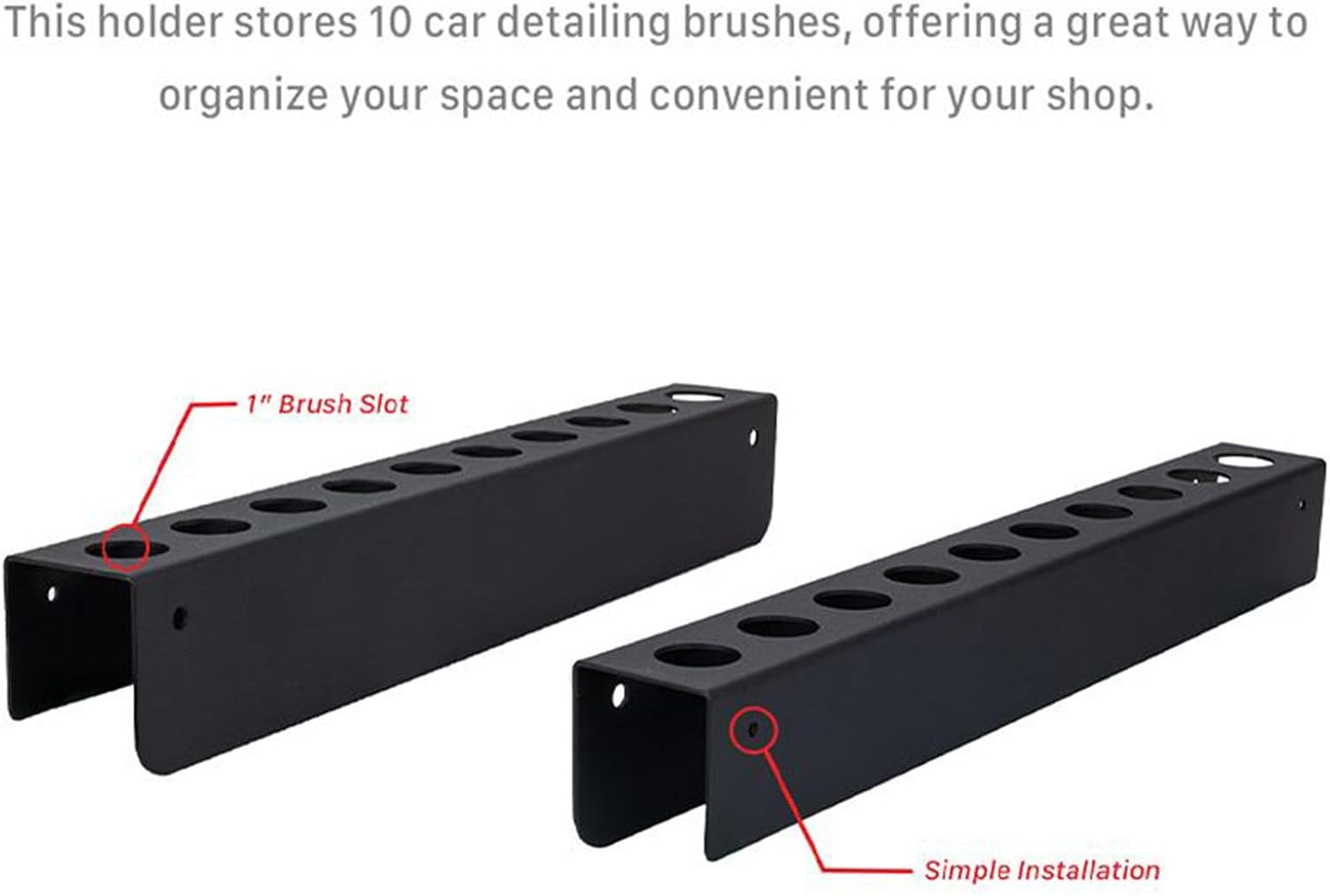  RECTANGE CORA Détails Brusser Organisateur - Outil De Véhicule Mural Mur Organisez Pour Les Fournitures D'entretien Automobile, Les Espaces De Travail Extérieurs Intérieurs, Le Garage, La Chambre, L'é