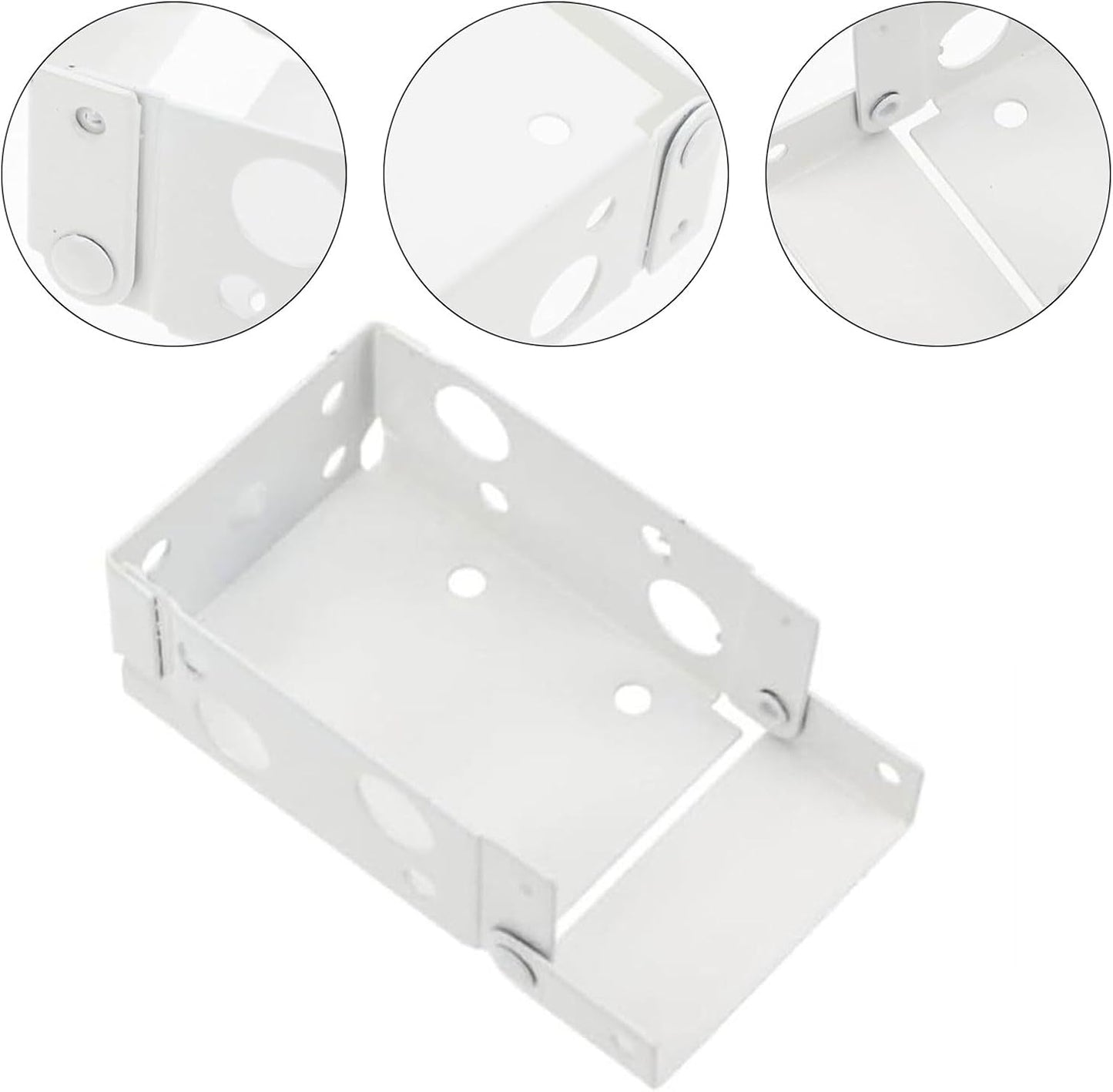  Supports De Traitements De Fenêtre Blancs, Matériel De Rideau De Fenêtre Pour Une Installation Facile Et Une Durabilité Stable, Supports De Coulissant 4 Pièces