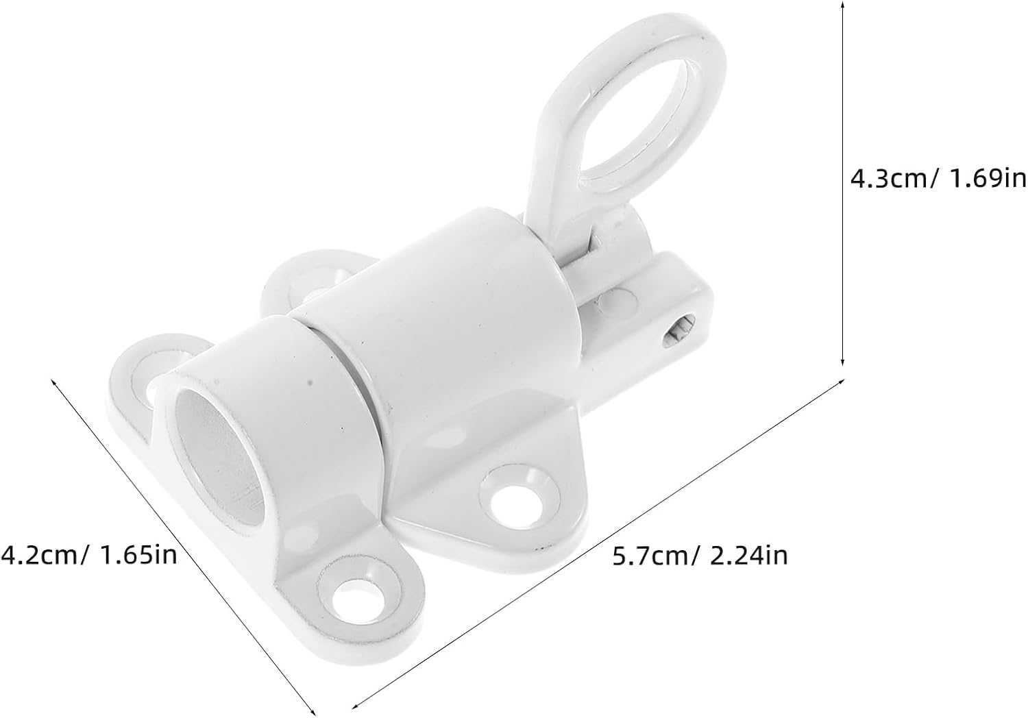  Artibetter Loquets à Ressort Verrou à Fermeture Automatique Lot De 2 En Alliage D'aluminium Blanc Résistant à L'usure, Installation Facile Pour Portes De Grenier Et Amélioration Maison