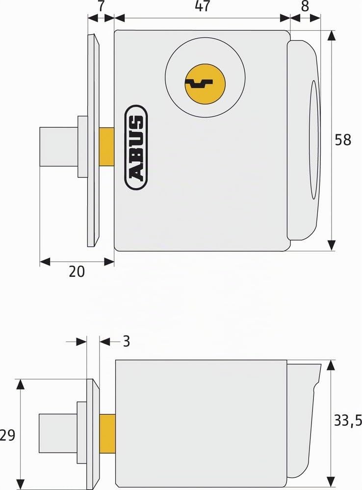  ABUS Serrure De Fenêtre FTS3002 AL0125 - Verrou Pour Fenêtres Ouvrant Vers L'Extérieur, à Verrouillage Identique - Niveau De Sécurité 5 - 31727 - Blanc