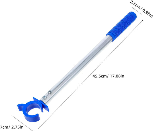  Angoily Tige D’ouverture Pour Fenêtre En Alliage D’aluminium Anodisé Lot De 2 Baguette D’assistance Argentée Et Bleue Outil Pratique Pour Ouvrir Fenêtres De Toit En Salon La Cuisine