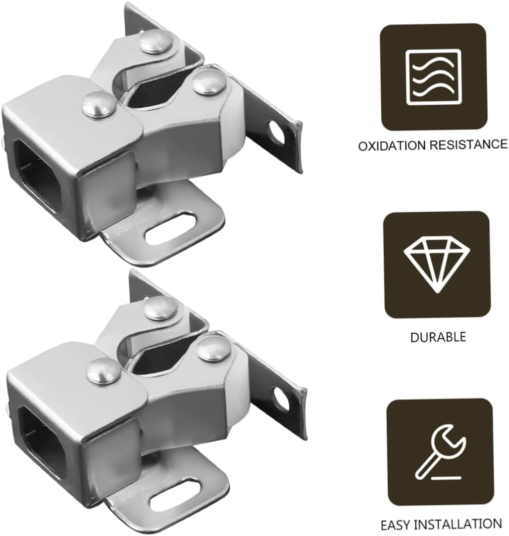 Jojofuny 48pièces Verrous à Doubles Inoxydable Pour Portes De Placard Et Meubles Installation Facile Et