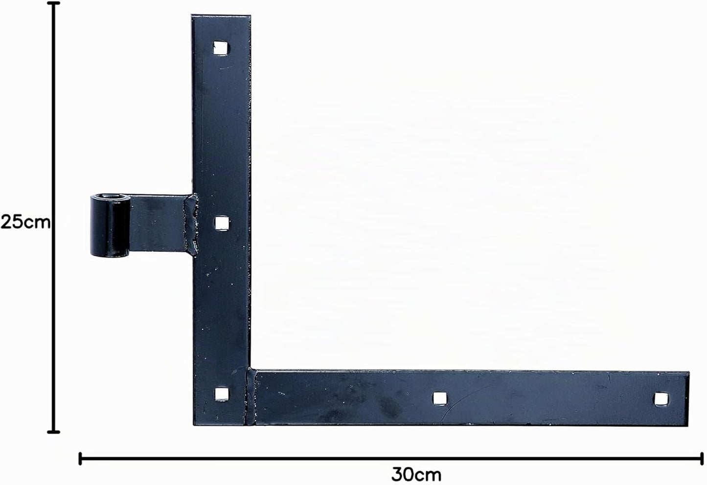  Alberts 306342 Angle Hinge | Straight End Or Carp Tail For Top Or Bottom | Black Lacquered | Hinge Ø 14 Mm | 250 X 300 X 35 Mm