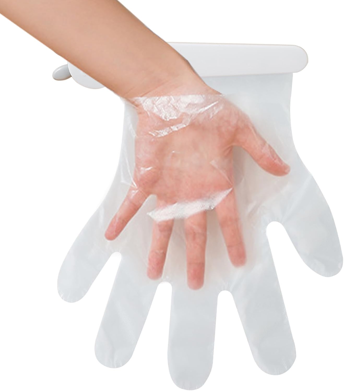  Porte- Pour Le Support Mural, Avec 100 Gants, Organisateur Adhésif De Conception De Clip, Pour La Manipulation Des Aliments Pour Nettoyer La Coiffure