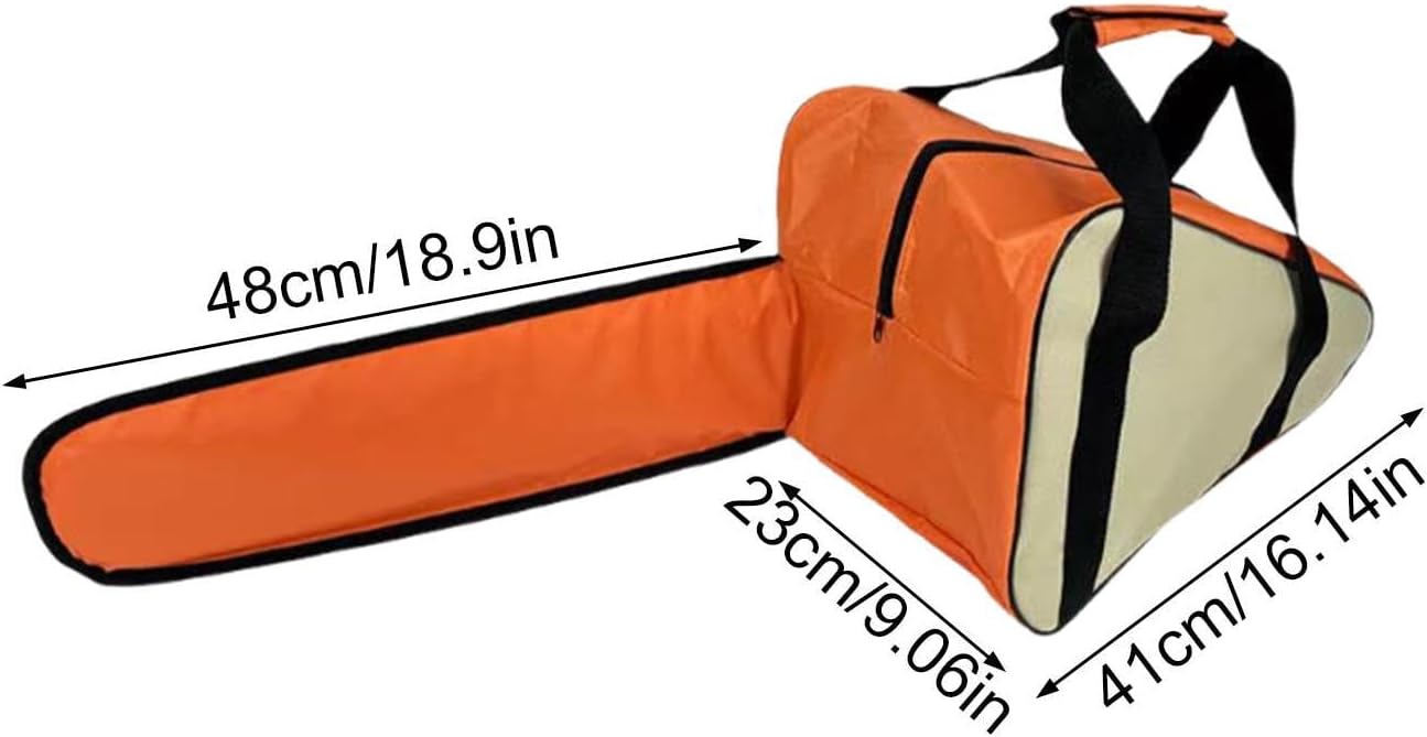  Sac De Rangement Pour Tronçonneuse, étui De Transport Pour Tronçonneuse, Porte-outils électriques, Nylon Oxford Robuste, Poignée Portable, Utilisation à La Maison Et Au Jardin, 60 X 23 X 41 Cm, Orange