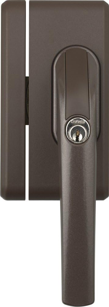  ABUS FO400N AL0145 Additional Window Lock Push Cylinder Identical Locking Window Lock Security Level 10 37188 Brown