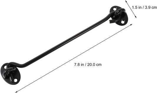  Housoutil Crochet De Fenêtre 2pcs En Acier Inoxydable Noir Solide Et Résistant Crochet De Verrouillage Pratique Pour Fenêtre, Pour Limiter L'ouverture Et Sécuriser