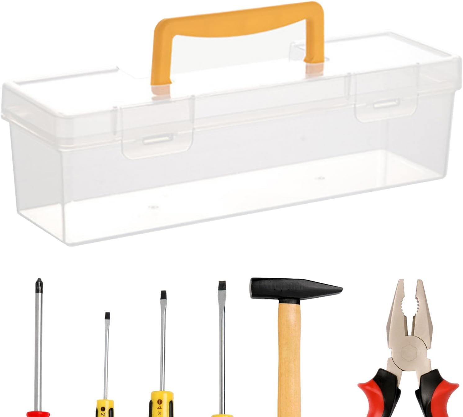  Boîte De Rangement Pour Quincaillerie,Boîte Organisatrice De Vis - Boîtier Transparent à Compartiments Pour Pinces Tournevis Outils Électroniques