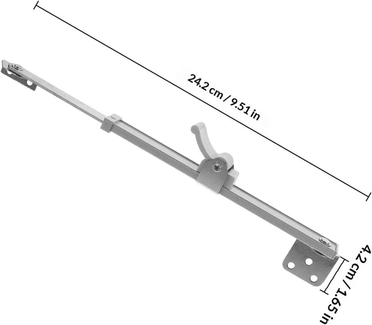  Gatuida Tige Télescopique Support Verrouillage Facile Argentée En Alliage D'aluminium Pour Fenêtre Pour Maison Et Bureau