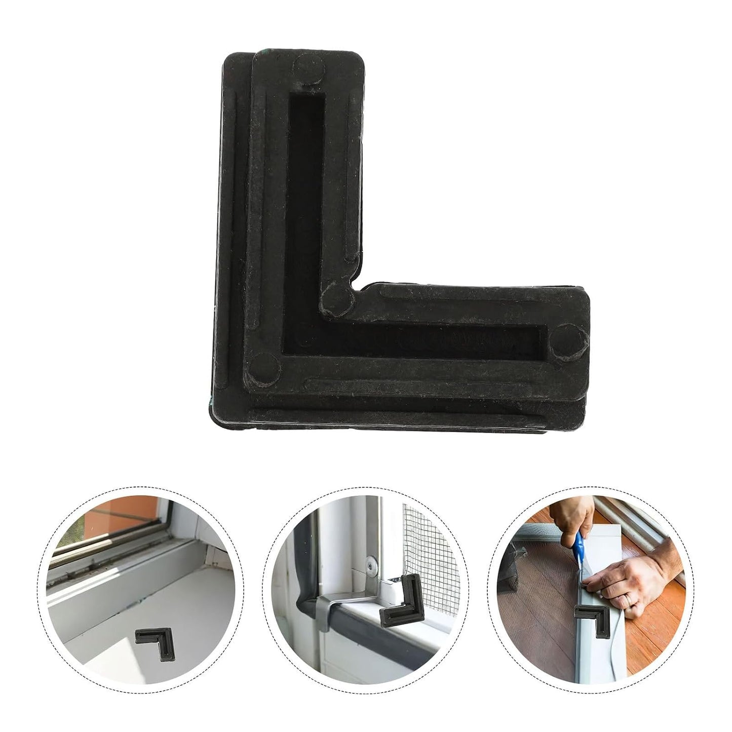  Gatuida Coins De Cadre D'écran En Plastique 10 Pièces, Support D'angle Fixe 90° Pour Moustiquaires Et Portes, Équerres Robustes Et Pratiques Pour Installation Facile En Quincaillerie