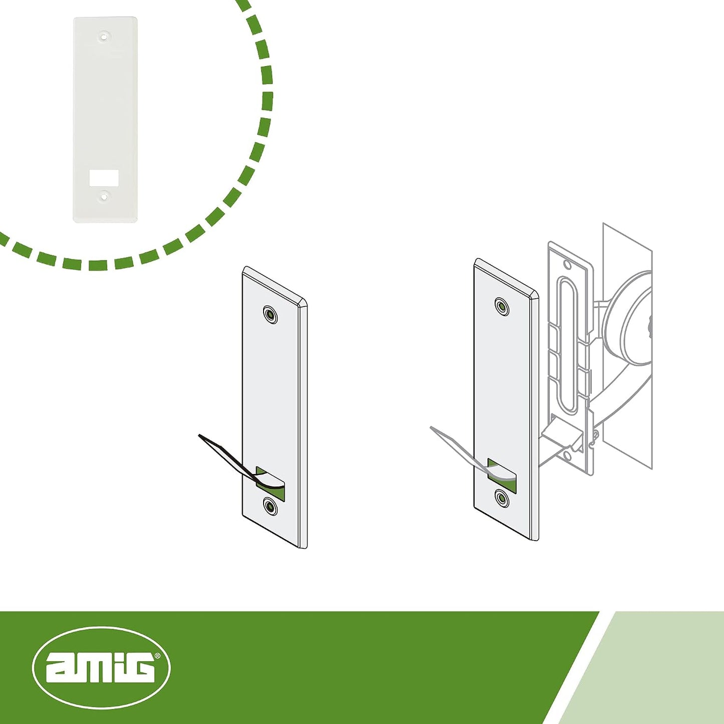  Amig - Trim Or Cover Made Of Aluminium Finished In White For Roller Blinds | Dimensions: 22 X 6.5 Cm | Distance Between Screws 17 Cm | Thickness 0.5 Mm