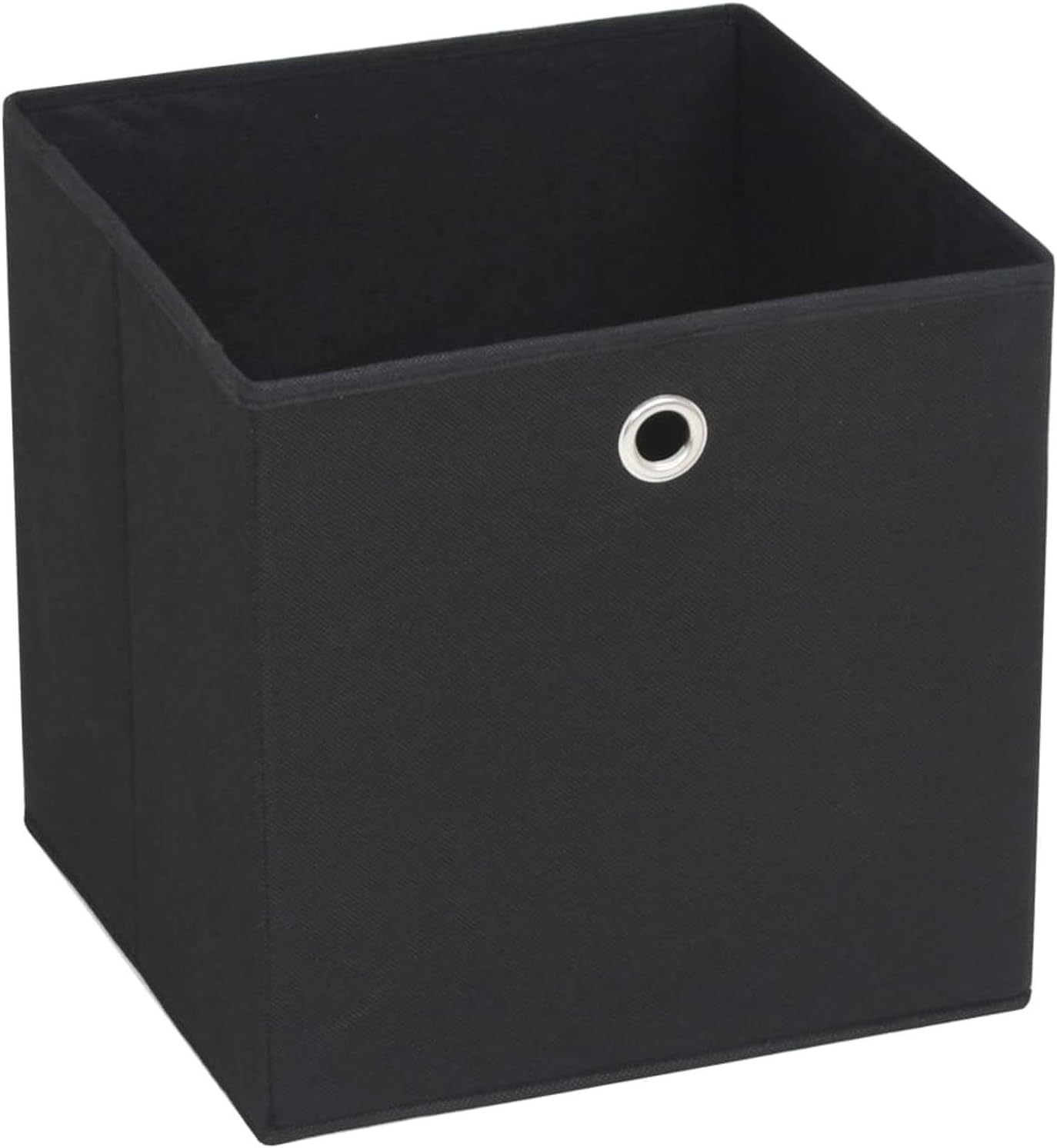 GENERIC Coffre De Rangement, Coffre De Rangement Pour Coussins D'extérieur, Coffres De Rangement D'extérieur Imperméables, 4 Pièces, Tissu Non Tissé, 28 X 28 X 28 Cm, Noir