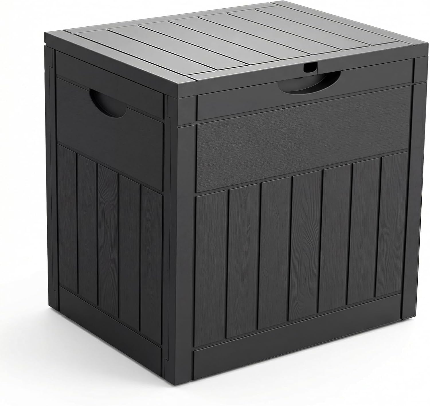  Vounot® Coffre De Rangement Extérieur 126L Boîte De Jardin Étanche Anti UV Couvercle Verrouillable Avec Poignées Encastrées 56 X 43 X 53 Cm Pour Jardin Terrasse Balcon Piscine Effet Polyrotin Marron
