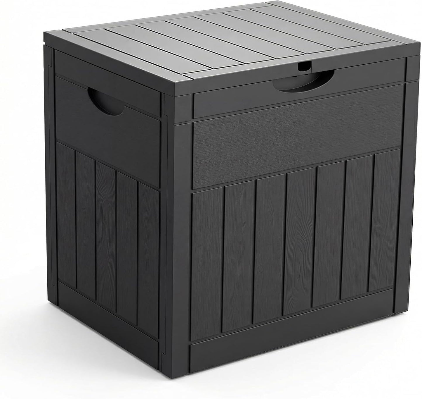  Vounot® Coffre De Rangement Extérieur 126L Boîte De Jardin Étanche Anti UV Couvercle Verrouillable Avec Poignées Encastrées 56 X 43 X 53 Cm Pour Jardin Terrasse Balcon Piscine Effet Polyrotin Noir