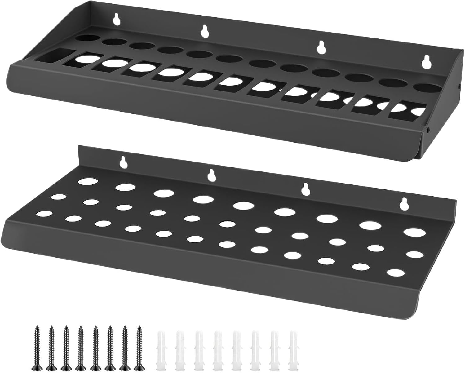  Screwdriver Storage Rack - 2 Piece Wall Mounted Organizer | Heavy Duty Tool Holder For Pliers, Multifunctional Storage Solution For Repair Workshops Garages E