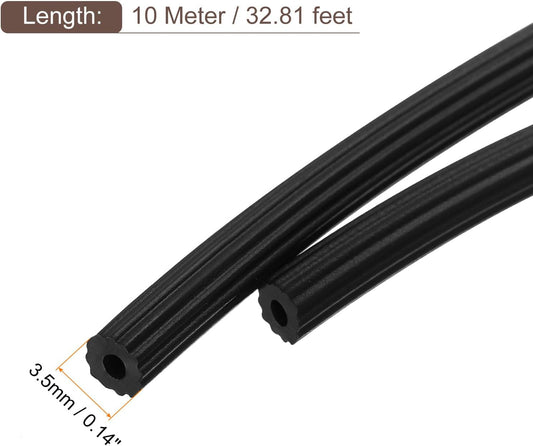  Uxcell Spline De Fixation Ronde En Silicone Pour écran De Porte Et Fenêtre (10 M, Noir)
