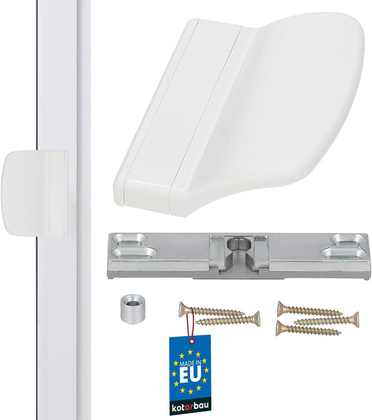  KOTARBAU Loqueteau De Porte De Balcon Pratique - 6 Couleurs Différentes - Sécurité Fumeur - Poignée De Porte De Balcon Universelle - Blanc