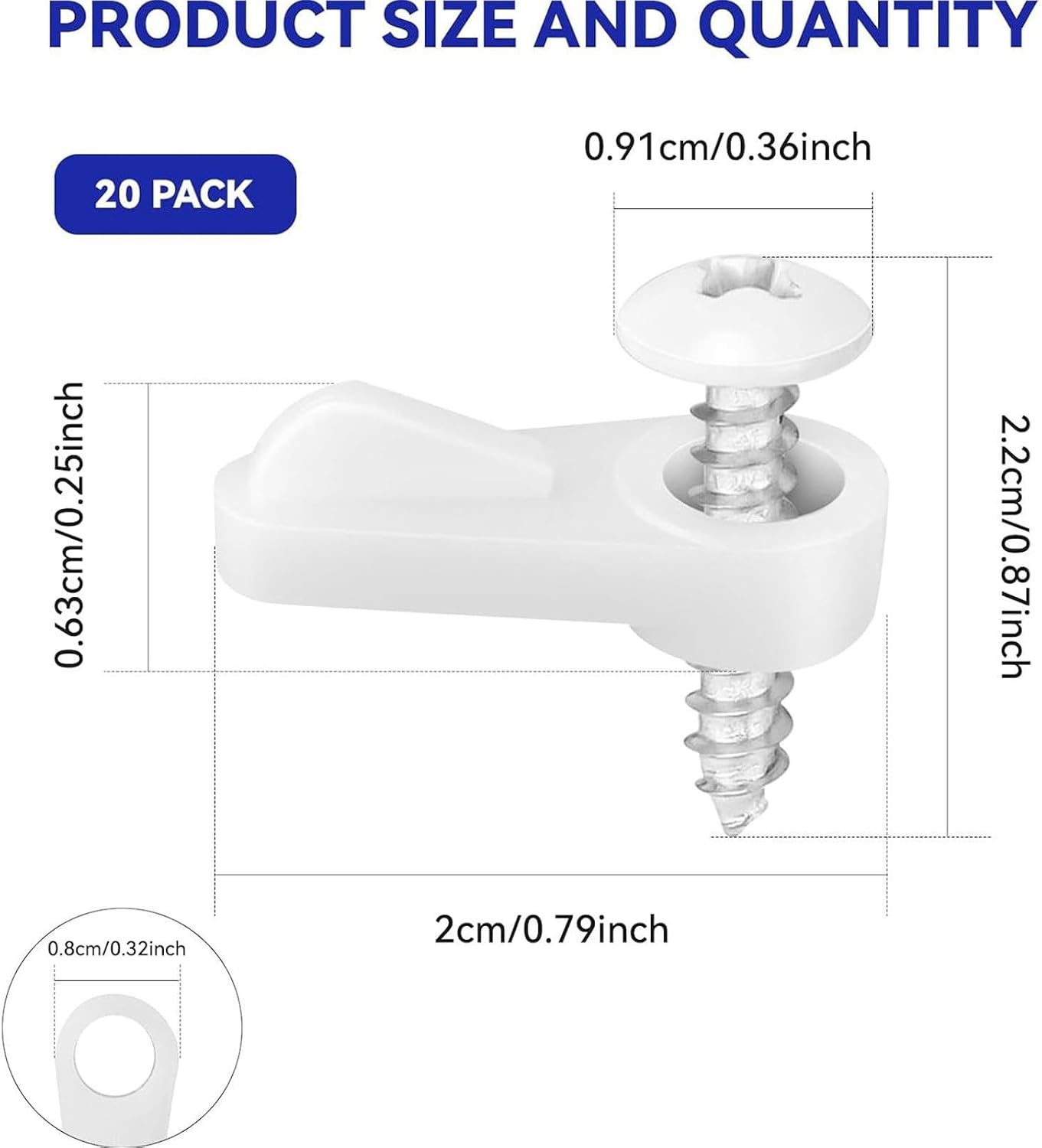  Clips De Fixation Pour Moustiquaire,Lot De Quincaillerie De Avec Visserie - Clips Maintien Pour Fenêtre Anti-Tempête - Pour Maison Appartement Dortoir Salon Chambre Bureau Cuisine Salle De Bain