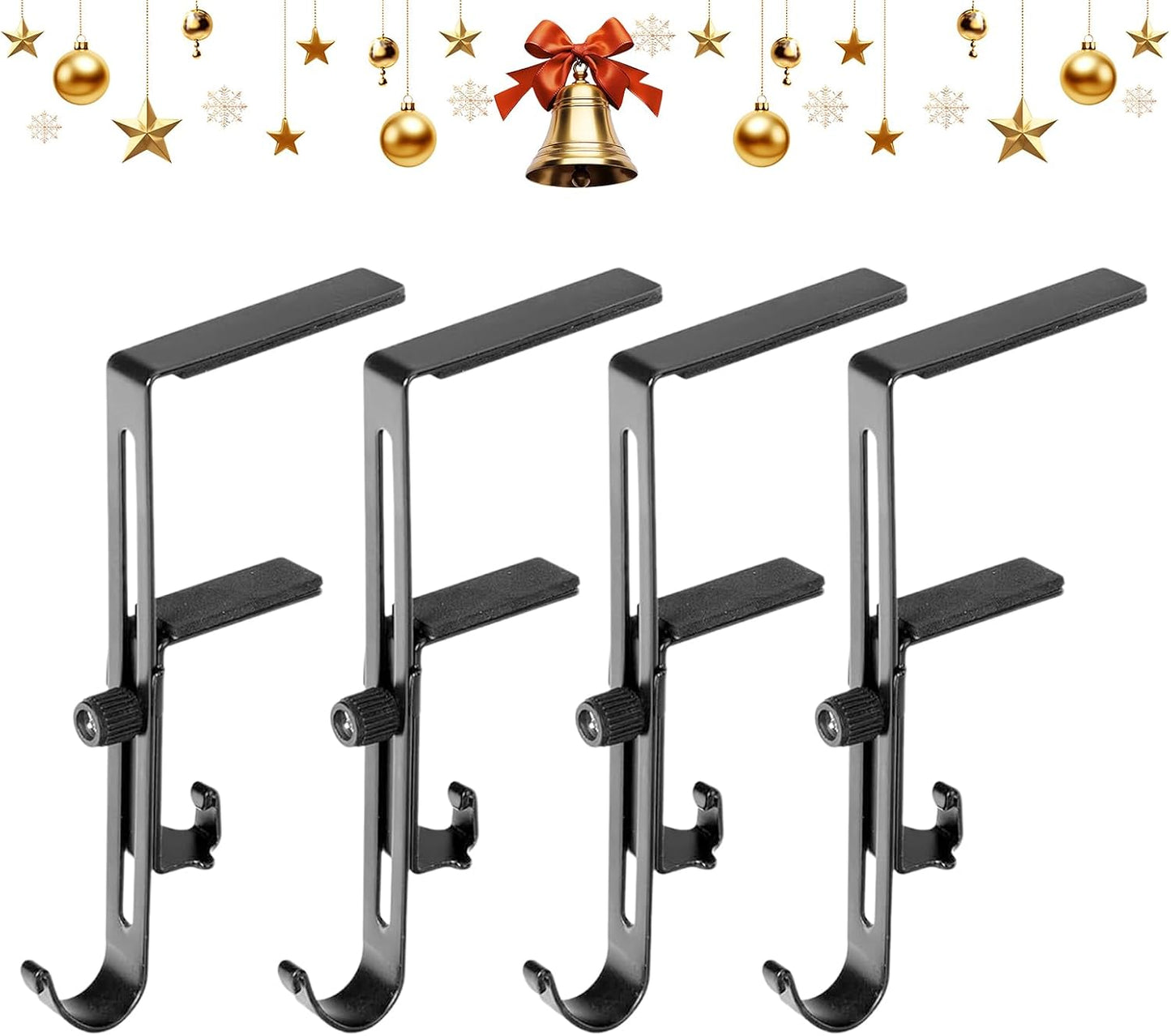 GENERIC Cintre Réglable Pour Guirlande, Guirlande Et Chaussette – Crochet De Décoration Réglable Pour Arbre Fenêtre Clôture, Balcon, Terrasse, Appartement, Cheminée De Noël