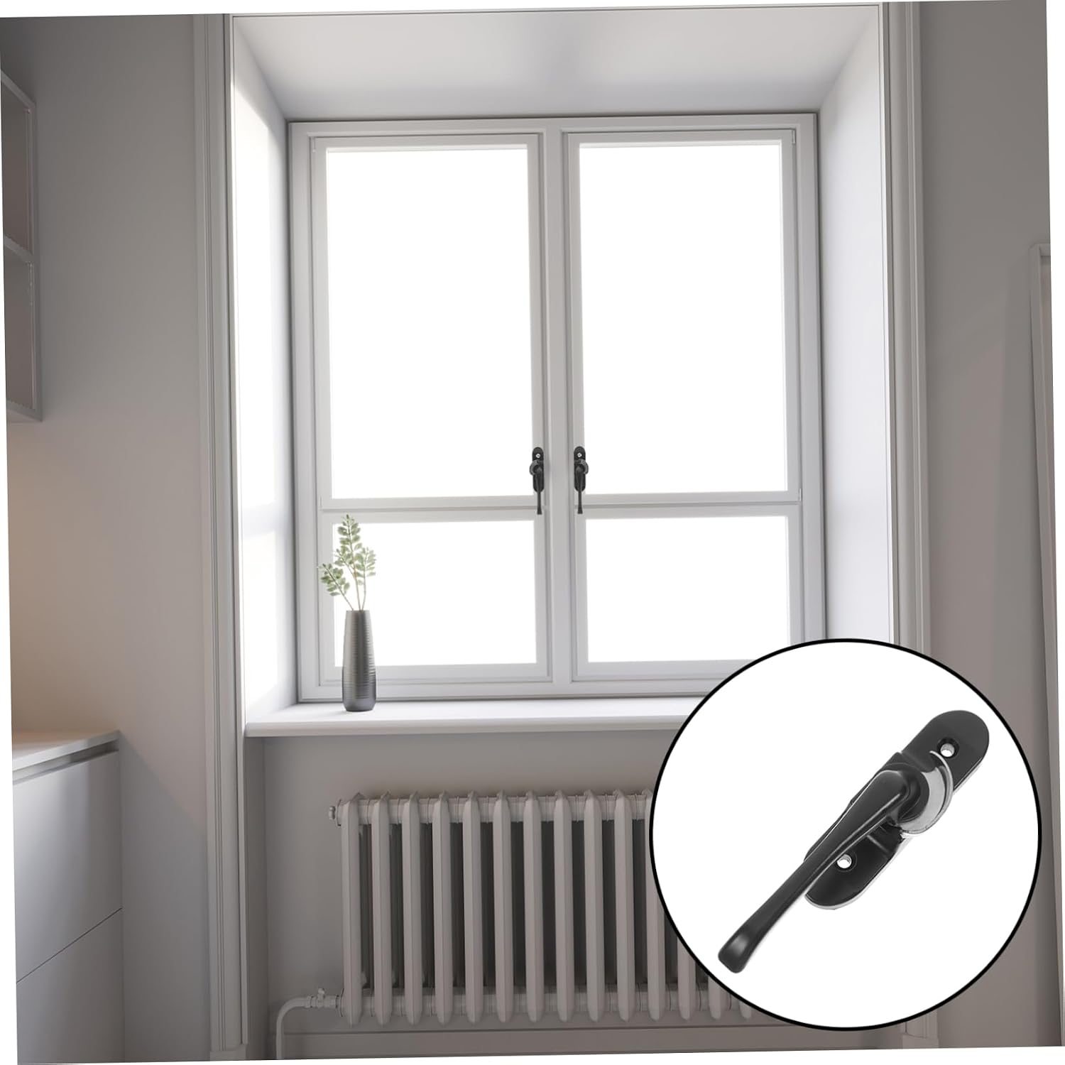  2 Pièces Fenêtre Lock Système De Sécurité De Zinc Pour Fenêtres à Double Hang Design Croissant Quincaillerie Durable