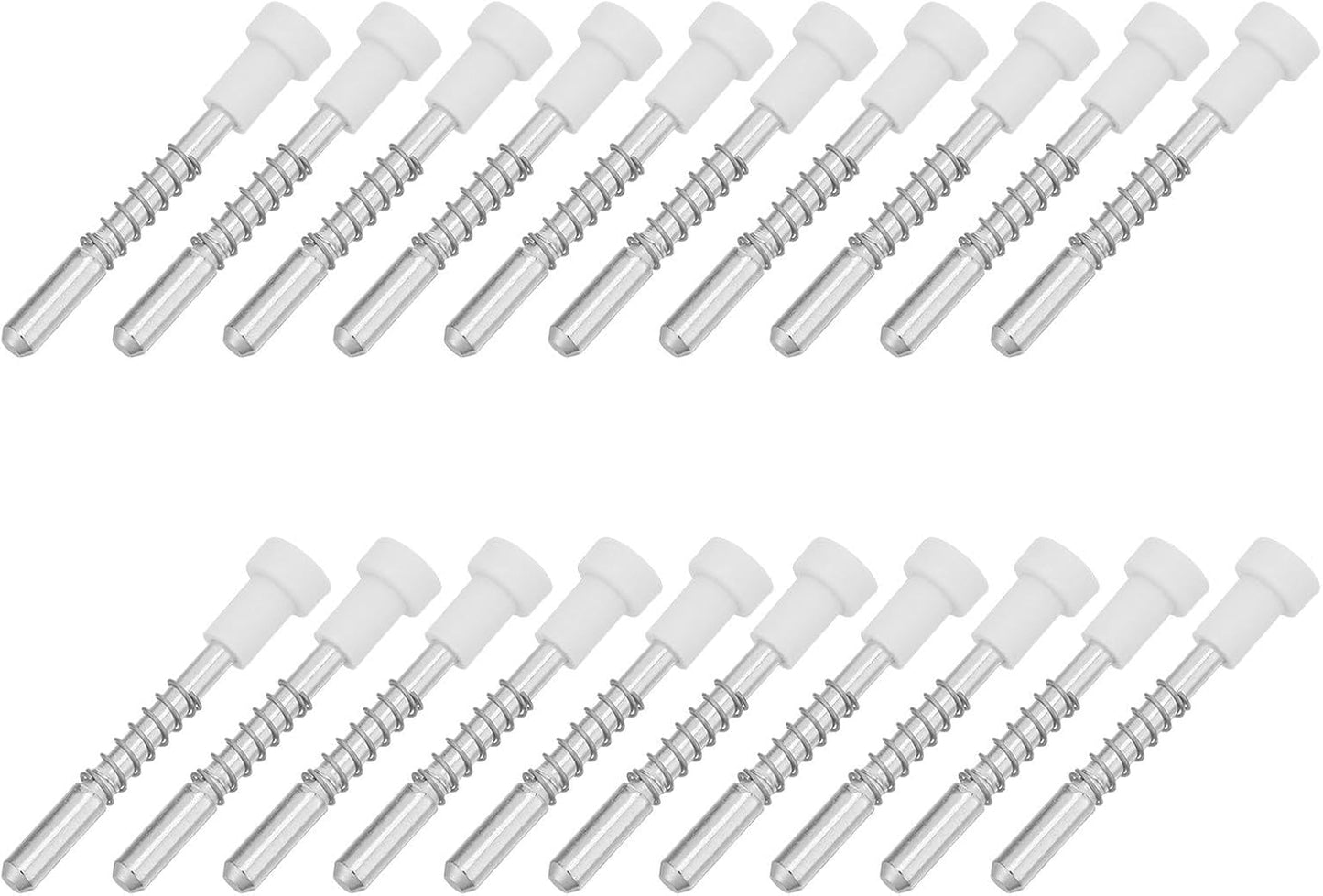  STOBAZA 20 Pièces Loquet à Piston De Moustiquaire En Métal à Ressort Pour Cadre De Porte Et Fenêtre, Fixation Basse Profil Pour Rénovation Intérieure